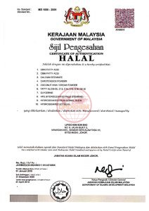 Halal certificate